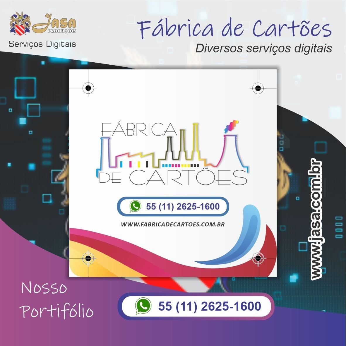 Imagem sobre Portfolio do Cliente 1: Fábrica de Cartões impressão gráfica