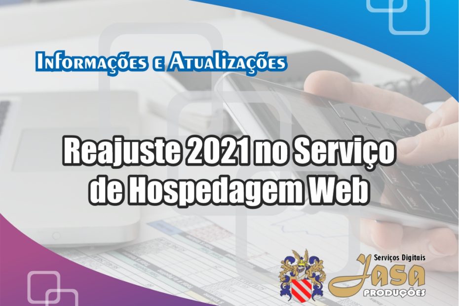 Capa redes sociais - Reajuste 2021 no Serviço de Hospedagem Web